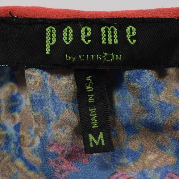 Poeme | Citron | Multicolored Boho Blouse M - Picture 3 of 3